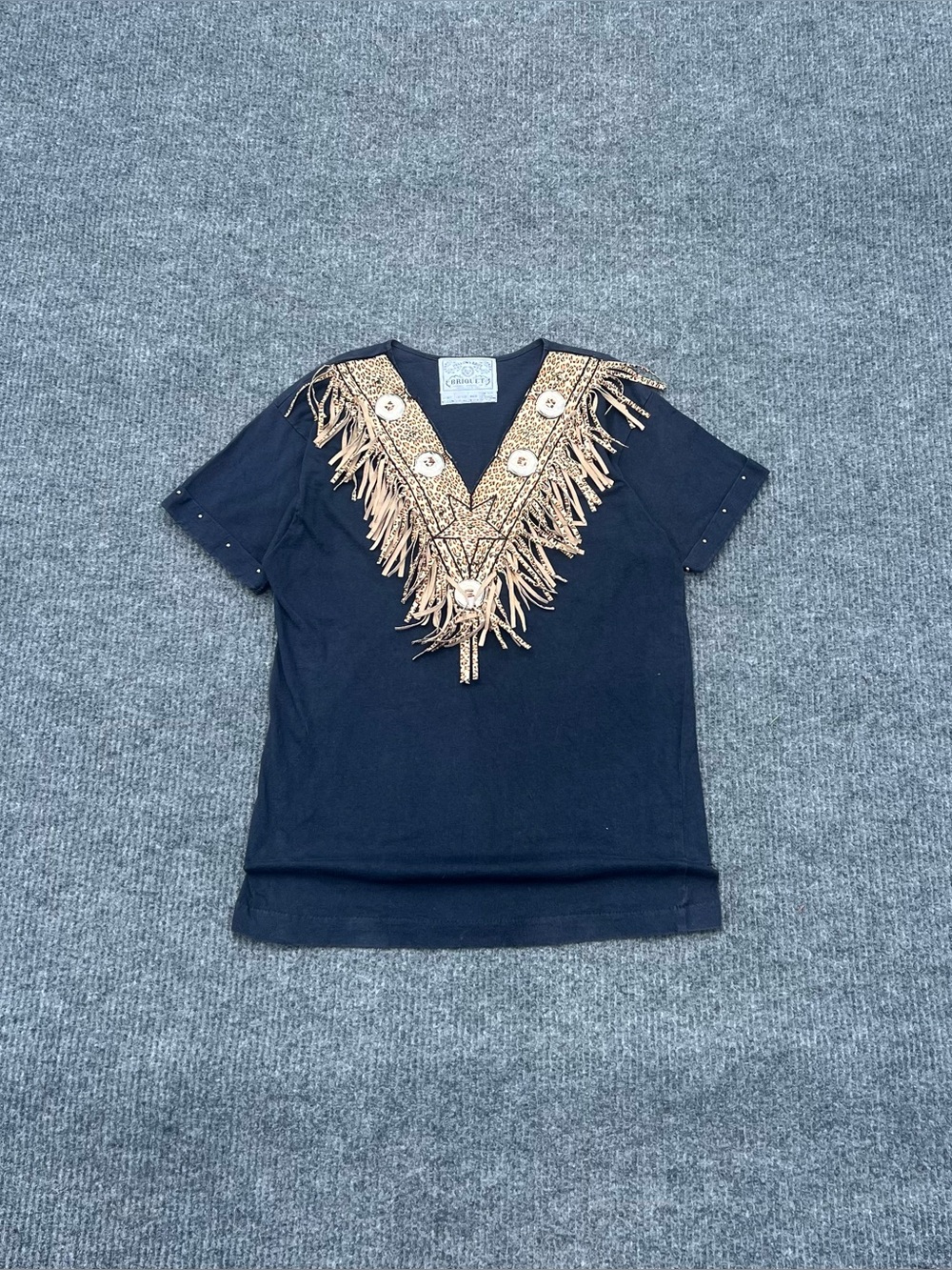 Vintage Leather Fringe Tee